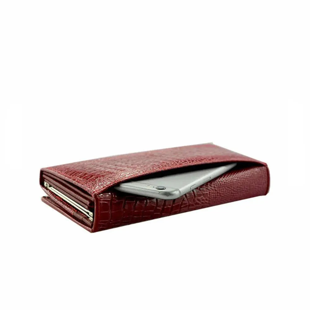 Elegant Croc-Embossed RFID Wallet Grace Bags