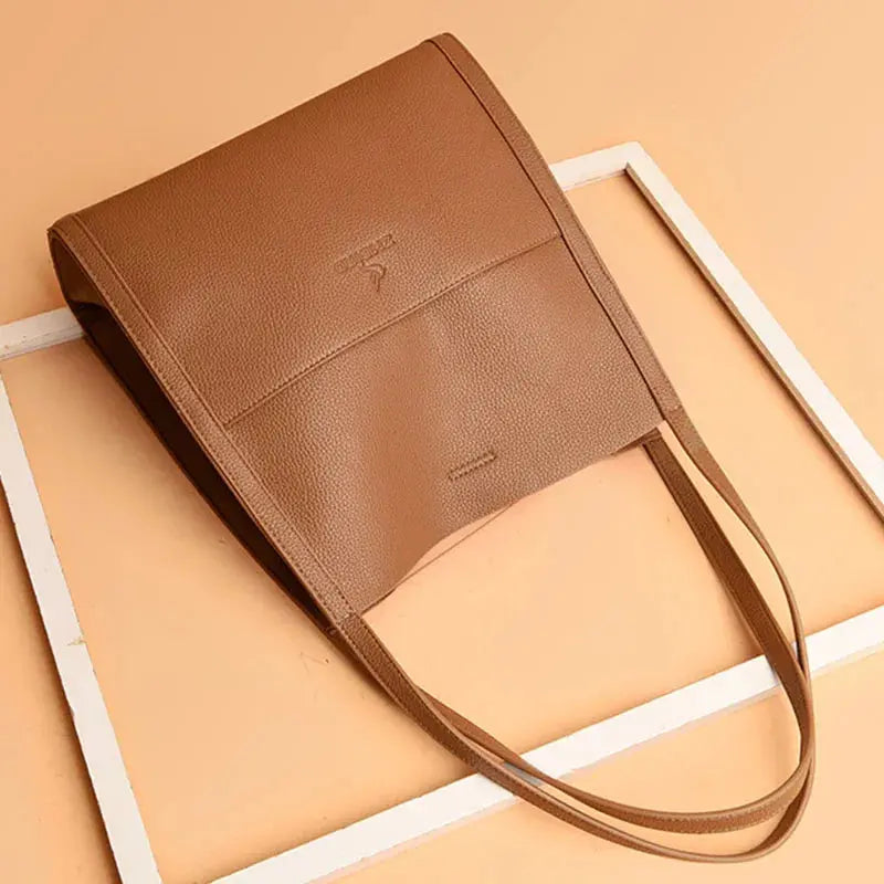 Grace’s Soft Serenity | Designer Leather Crossbody Tote