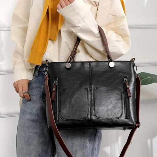 Ilse’s Timeless Elegance | Leather Shoulder Bag - Graces-bags