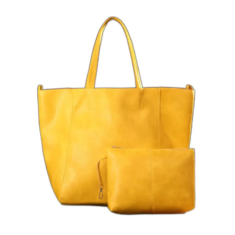 Renee’s Retro Softness | Large Capacity PU Leather Tote Bag - Grace Bags